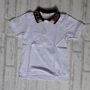 Gucci kids white polo tee